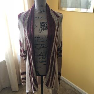 Maroon and Beige Cardigan XL